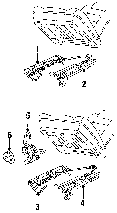 Diagram SEAT TRACKS. TRACKS & COMPONENTS. for your Mazda B3000  