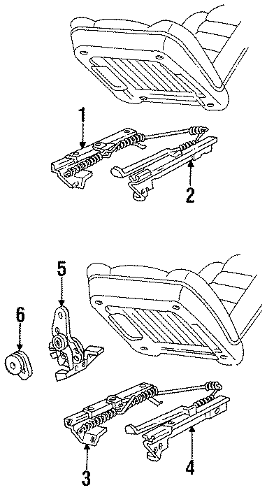 Diagram SEAT TRACKS. TRACKS & COMPONENTS. for your Mazda B3000  