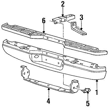 Diagram REAR BUMPER. BUMPER & COMPONENTS. for your Mazda B4000  