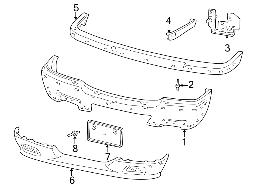 Diagram Front bumper. Bumper & components. for your Mazda MX-5 Miata  