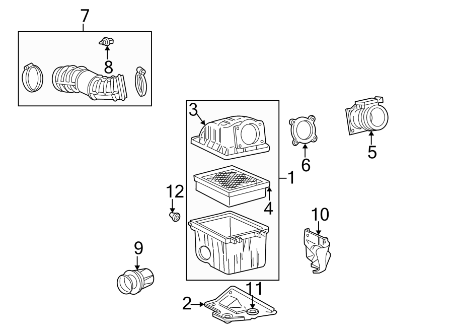 Diagram Air intake. for your Mazda B2500  