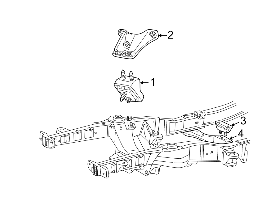 Diagram ENGINE & TRANS MOUNTING. for your Mazda B2500  