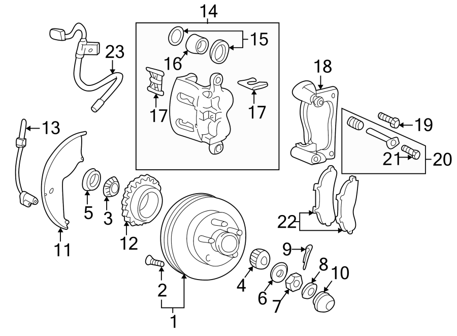 Diagram FRONT SUSPENSION. BRAKE COMPONENTS. for your Mazda B3000  