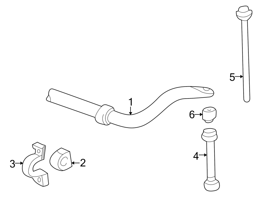 Diagram FRONT SUSPENSION. STABILIZER BAR & COMPONENTS. for your Mazda B3000  