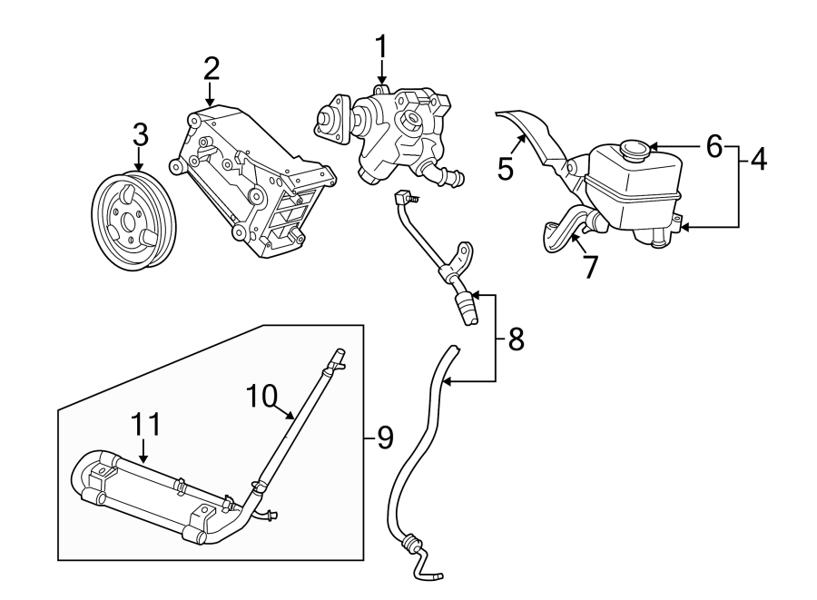 Diagram STEERING GEAR & LINKAGE. PUMP & HOSES. for your Mazda B4000  