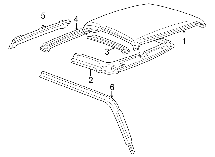 Diagram Roof & components. for your Mazda