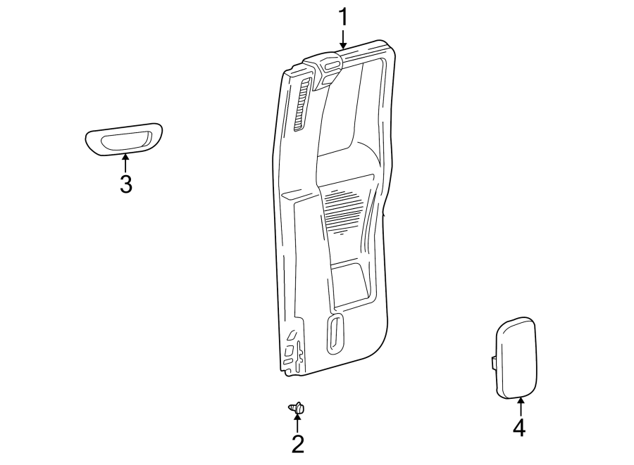 Diagram REAR DOOR. INTERIOR TRIM. for your 2006 Mazda Tribute   