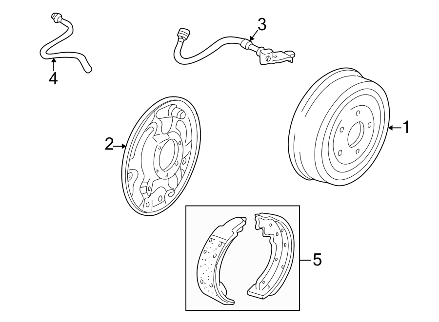 Diagram REAR SUSPENSION. BRAKE COMPONENTS. for your Mazda B3000  