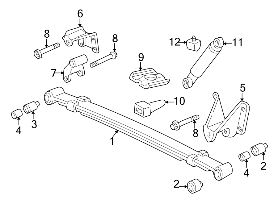 Diagram REAR SUSPENSION. SUSPENSION COMPONENTS. for your 2007 Mazda B3000   