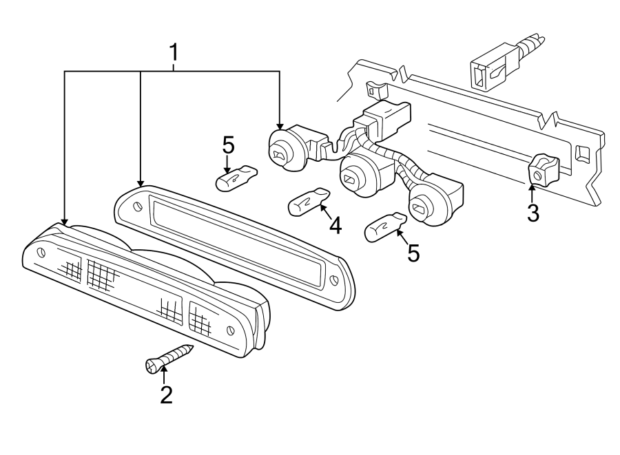 Diagram REAR LAMPS. HIGH MOUNTED STOP LAMP. for your Mazda B2300  