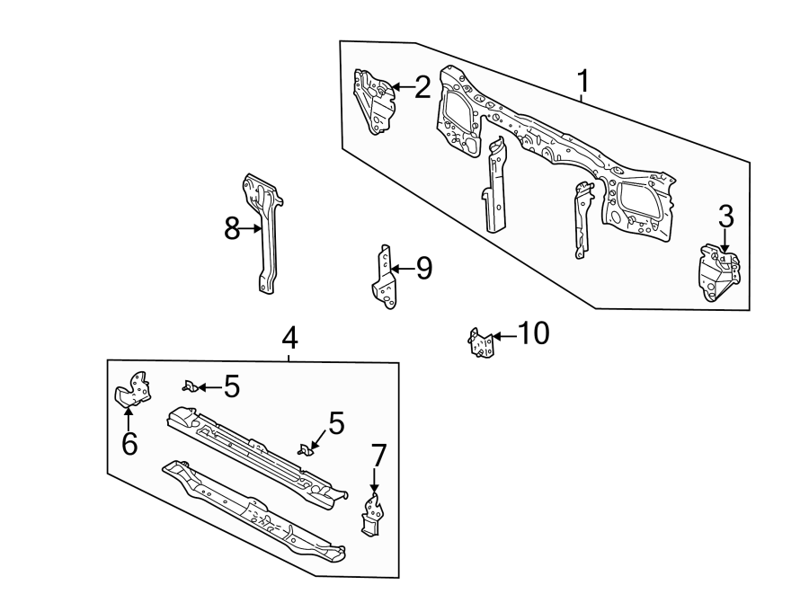 Diagram RADIATOR SUPPORT. for your 2022 Mazda CX-5   