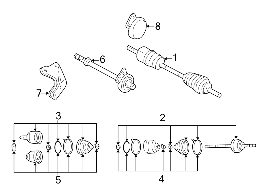 Diagram FRONT SUSPENSION. DRIVE AXLES. for your 2015 Mazda CX-5 2.0L SKYACTIV M/T AWD Sport Sport Utility 