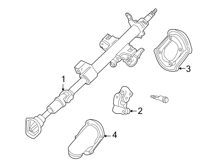 Diagram STEERING COLUMN ASSEMBLY. for your Mazda Tribute  