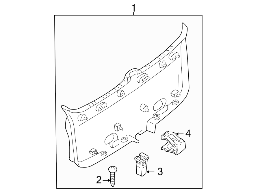 Diagram LIFT GATE. INTERIOR TRIM. for your Mazda Tribute  