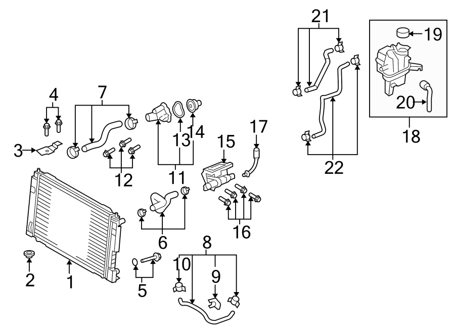 Diagram RADIATOR & COMPONENTS. for your 2008 Mazda MX-5 Miata   