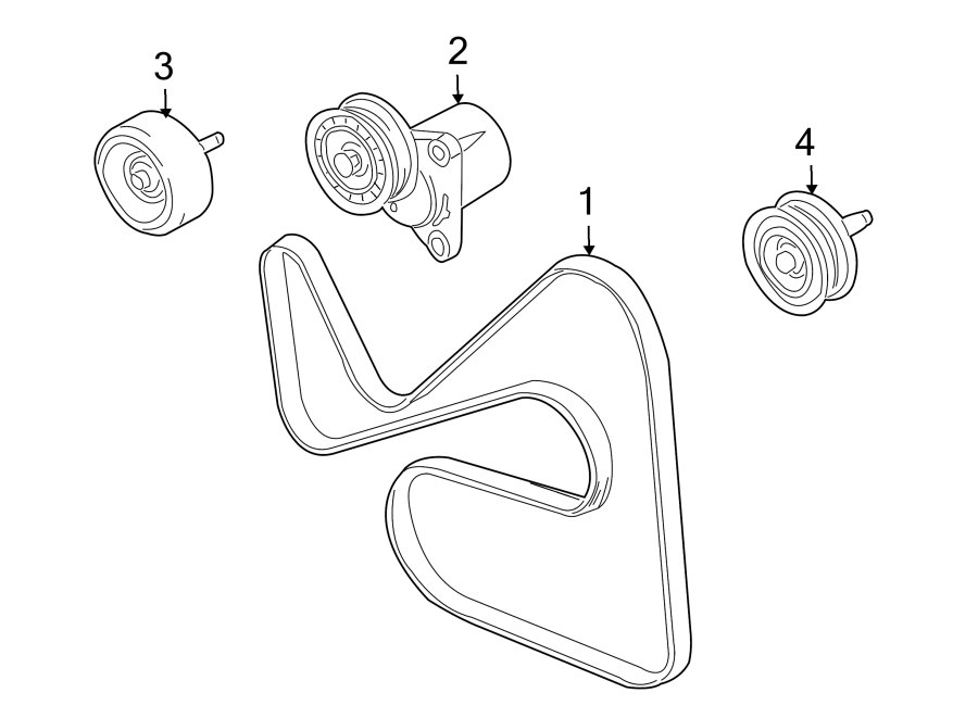 Diagram BELTS & PULLEYS. for your 2008 Mazda B4000   