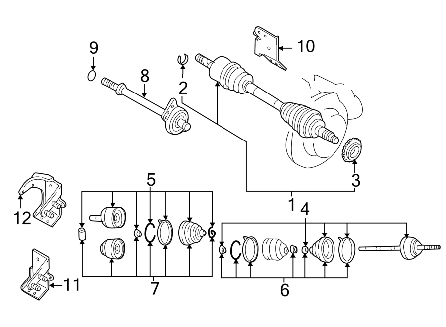 Diagram FRONT SUSPENSION. DRIVE AXLES. for your 2014 Mazda CX-5  Grand Touring Sport Utility 