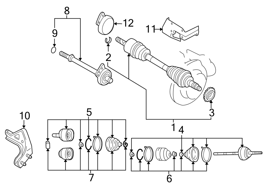 Diagram Front suspension. Drive axles. for your 2015 Mazda CX-5 2.0L SKYACTIV M/T AWD Sport Sport Utility 