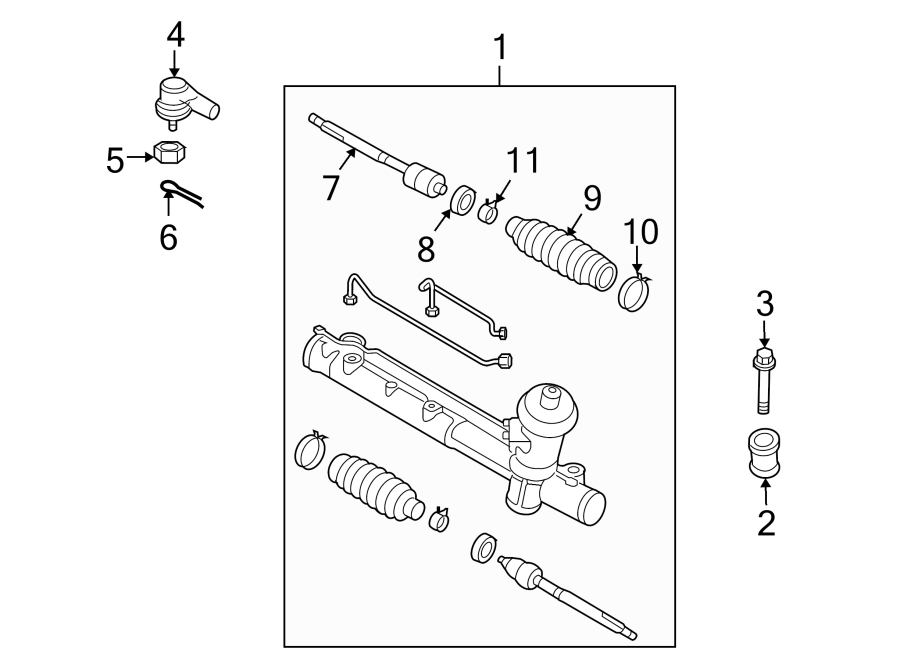 Diagram STEERING GEAR & LINKAGE. for your 2018 Mazda CX-5 2.5L SKYACTIV A/T FWD Grand Touring Sport Utility 