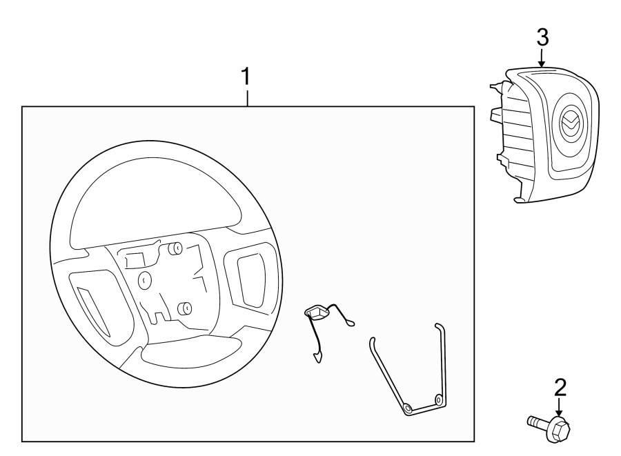 Diagram STEERING WHEEL & TRIM. for your Mazda Tribute  