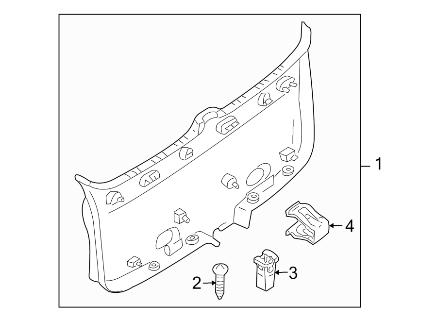 Diagram LIFT GATE. INTERIOR TRIM. for your Mazda Tribute  