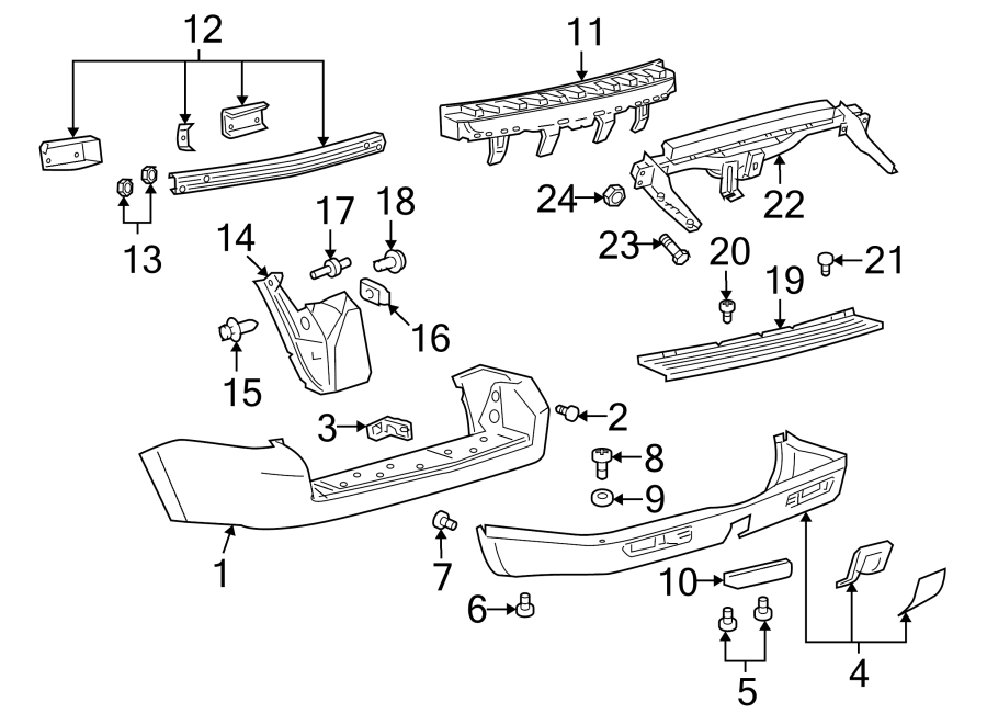 Diagram Rear bumper. Bumper & components. for your 2010 Mazda MX-5 Miata  Grand Touring Convertible 