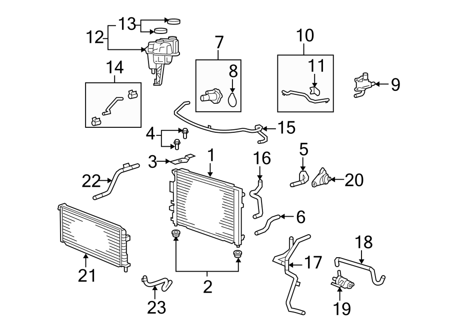 Diagram RADIATOR & COMPONENTS. for your 2021 Mazda CX-5 2.5L SKYACTIV A/T AWD Grand Touring Reserve Sport Utility 