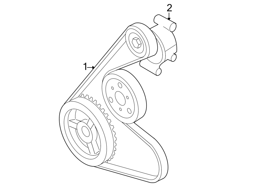 Diagram BELTS & PULLEYS. for your Mazda Tribute  