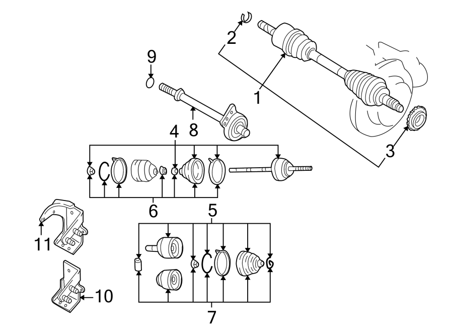 Diagram FRONT SUSPENSION. DRIVE AXLES. for your 2019 Mazda CX-5   