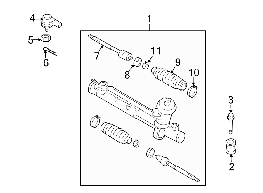 Diagram STEERING GEAR & LINKAGE. for your 2018 Mazda CX-5 2.5L SKYACTIV A/T FWD Grand Touring Sport Utility 