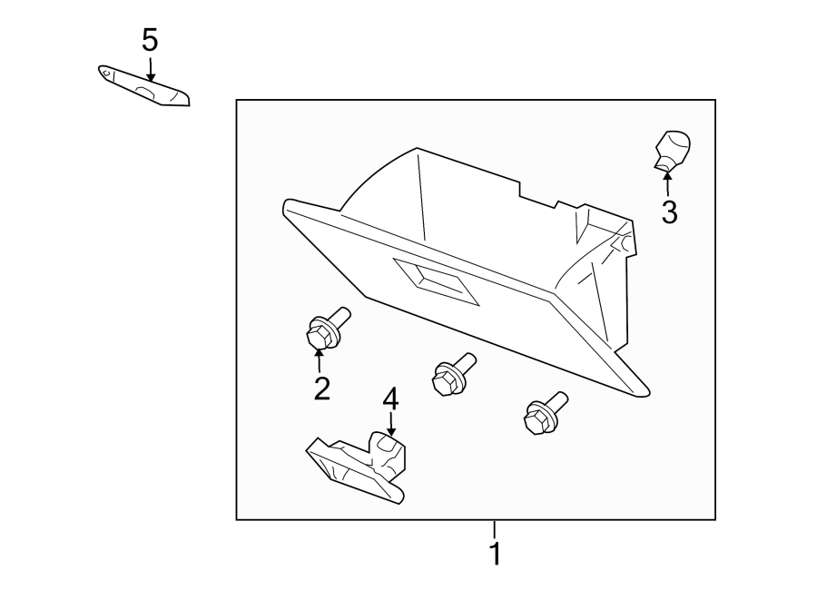 Diagram INSTRUMENT PANEL. GLOVE BOX. for your 2013 Mazda 3  Mazdaspeed Hatchback 
