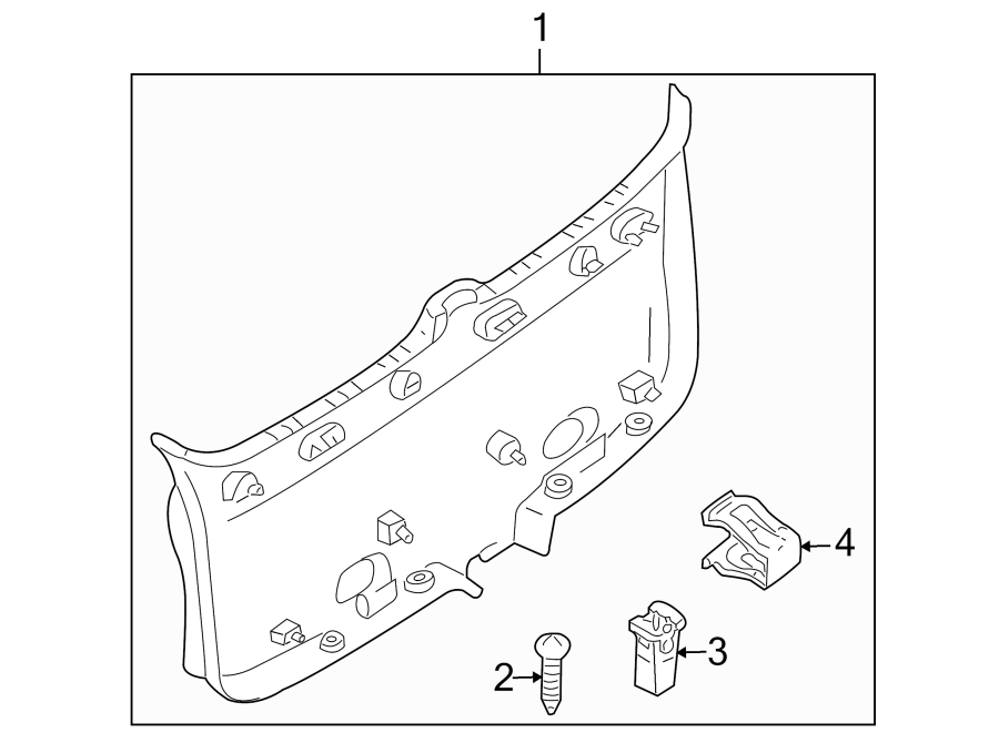 Diagram LIFT GATE. INTERIOR TRIM. for your Mazda Tribute  