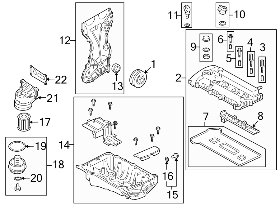 Diagram ENGINE / TRANSAXLE. ENGINE PARTS. for your 2006 Mazda Tribute   