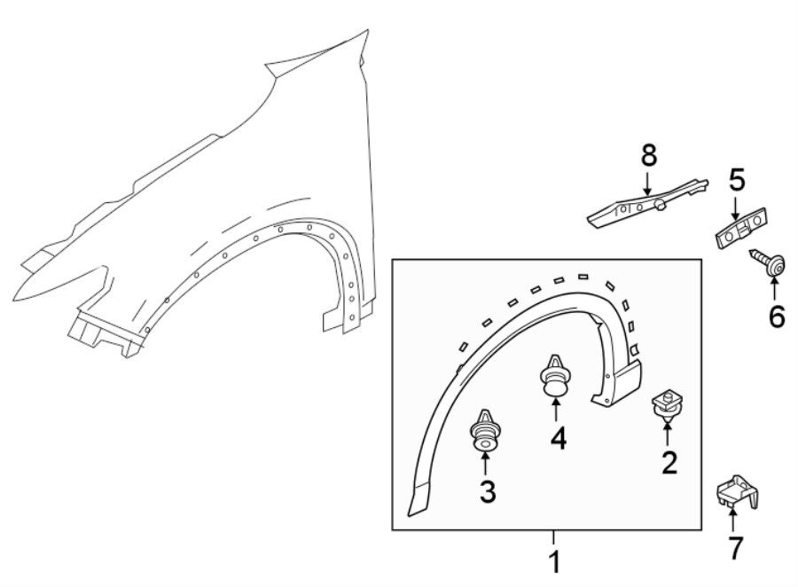 Diagram FENDER. EXTERIOR TRIM. for your 2015 Mazda MX-5 Miata   