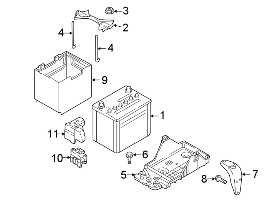 Diagram BATTERY. for your Mazda