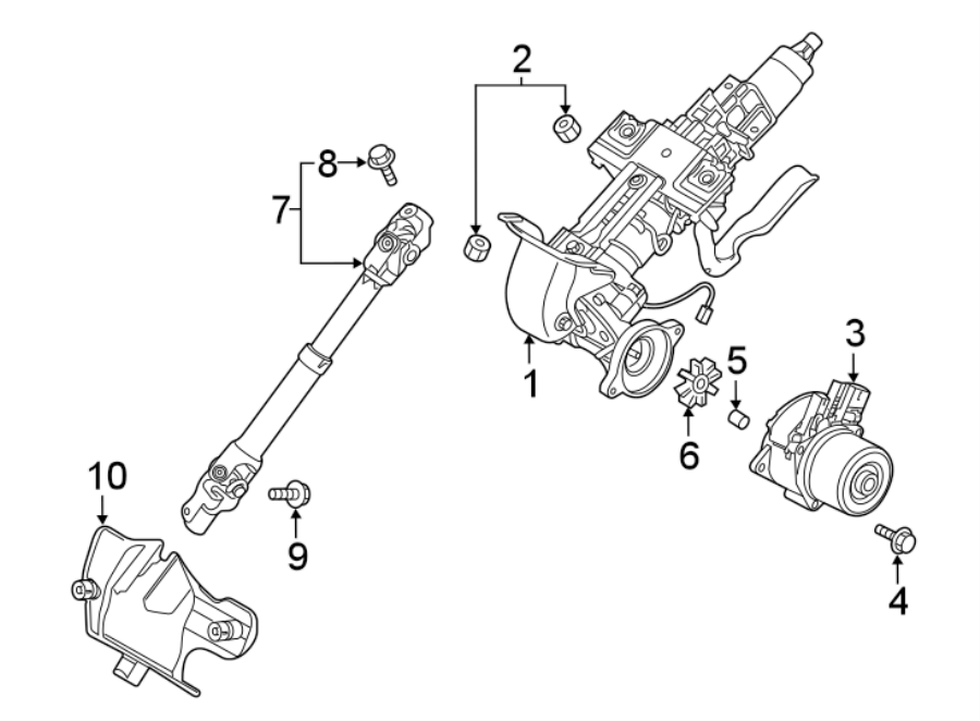 Diagram STEERING COLUMN ASSEMBLY. for your 2020 Mazda 6   