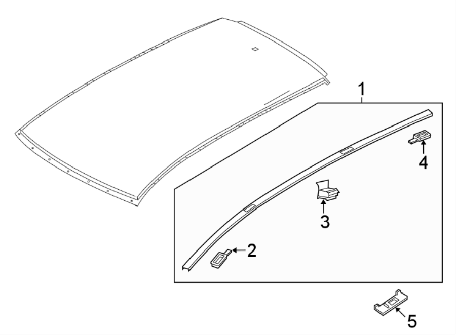 Diagram EXTERIOR TRIM. for your Mazda CX-9  