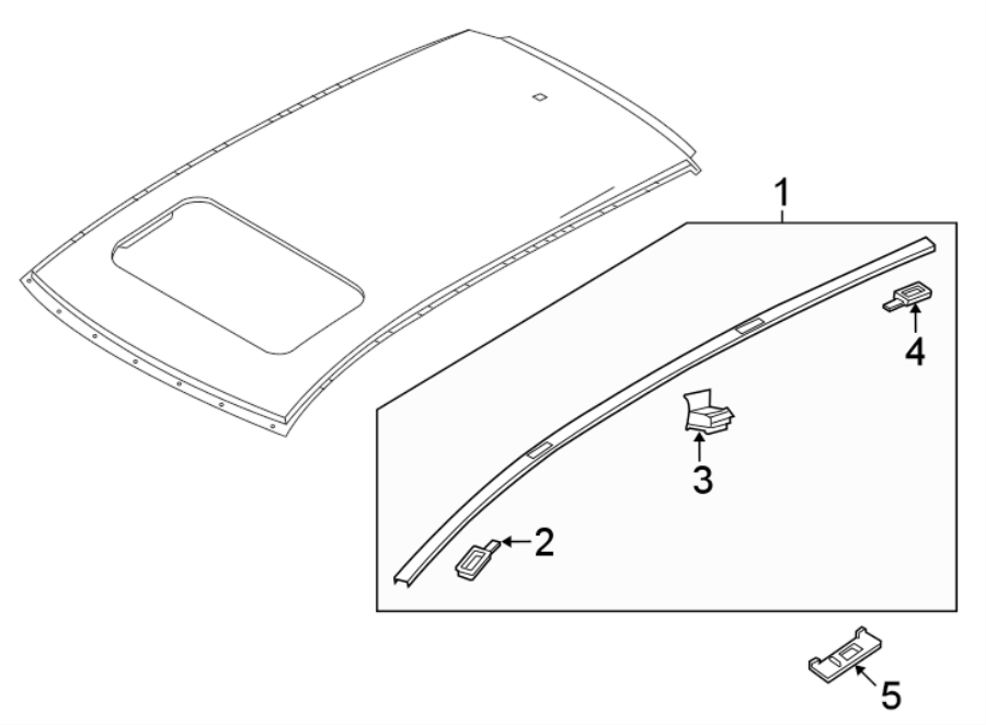 Diagram EXTERIOR TRIM. for your Mazda CX-9  