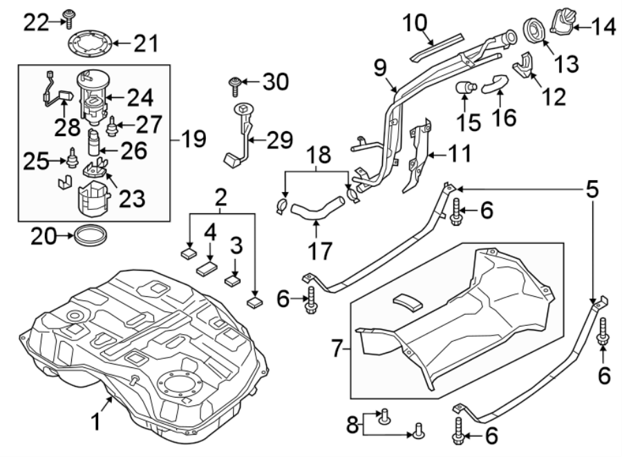 Diagram FUEL SYSTEM COMPONENTS. for your 2009 Mazda 3   