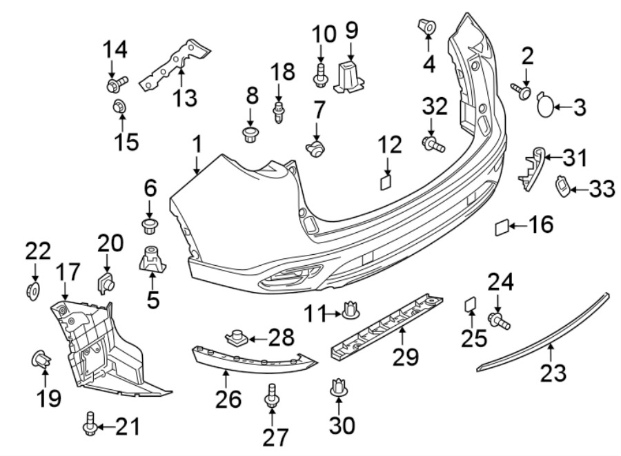 Diagram REAR BUMPER. BUMPER & COMPONENTS. for your Mazda