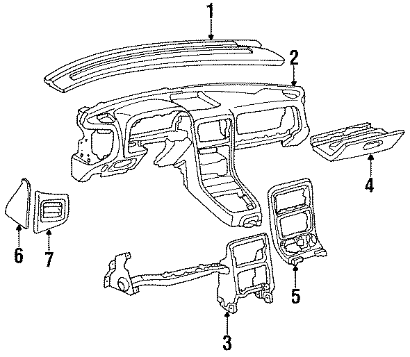 Diagram INSTRUMENT PANEL. for your 1988 Mazda RX-7  GXL 2+2 Coupe 