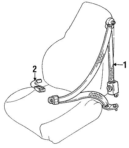 Full size assembly image of RESTRAINT SYSTEMS. FRONT SEAT BELTS. (1/1)