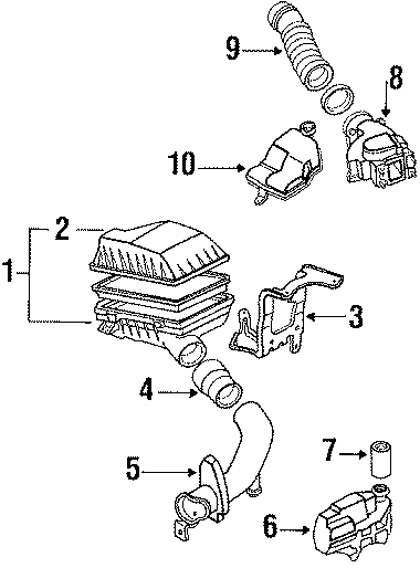 Diagram ENGINE / TRANSAXLE. AIR INLET. for your 2013 Mazda CX-5   