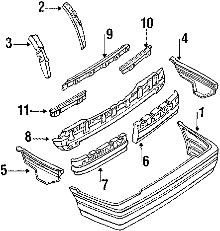 Diagram REAR BUMPER. for your 2009 Mazda B4000   