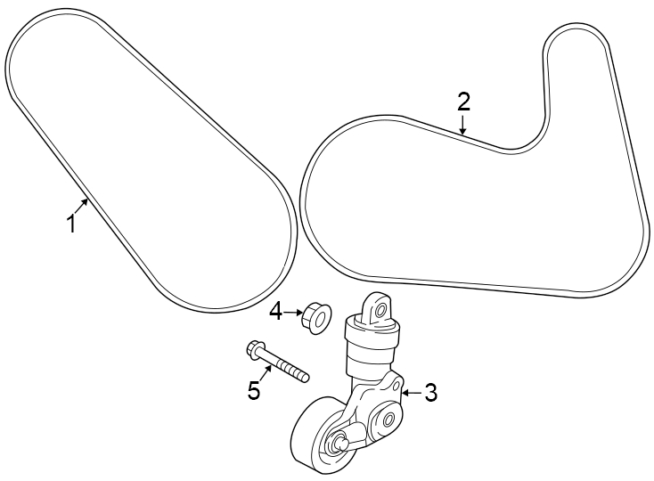 Diagram Belts & pulleys. for your 2023 Mazda CX-50   