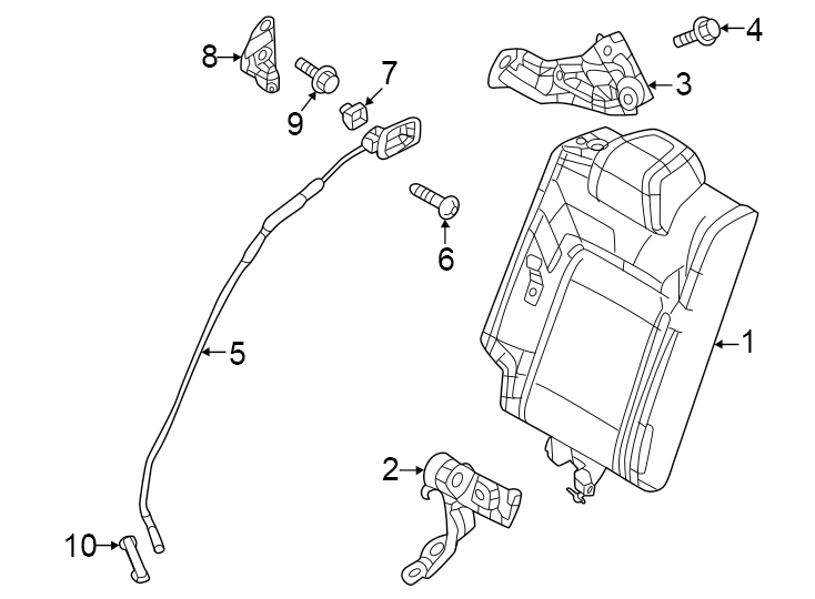 Diagram Seats & tracks. Rear seat. for your Mazda