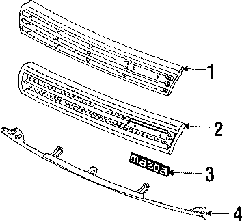 Diagram GRILLE. for your Mazda
