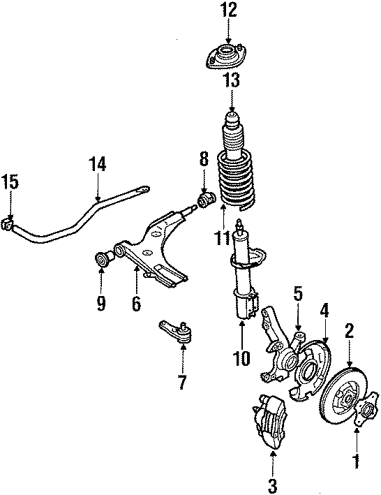 Diagram FRONT SUSPENSION. BRAKE COMPONENTS. STABILIZER BAR & COMPONENTS. SUSPENSION COMPONENTS. for your 2019 Mazda CX-5  Touring Sport Utility 