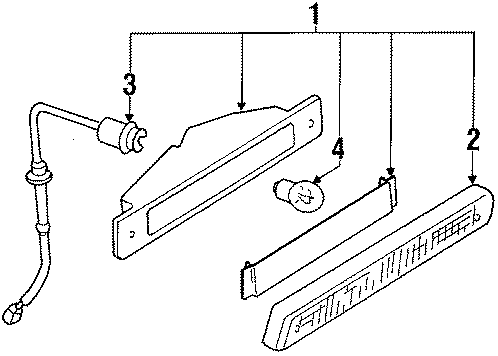 Diagram REAR LAMPS. HIGH MOUNT LAMPS. for your Mazda