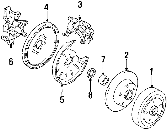 Diagram REAR SUSPENSION. SUSPENSION COMPONENTS. for your 1990 Mazda MX-6  GT Coupe 